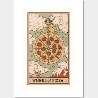 Wheel of Pizza - Double Sided Posters and Art